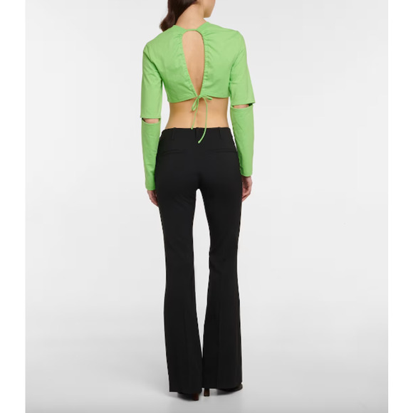 Jacquemus Le T-shirt Piccola Green Crop Top - Picture 11 of 16